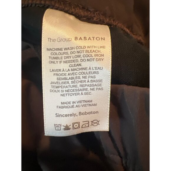 the Group Babaton Aritzia Women's Pull On Regular Fit Trousers Pants M Brown - Picture 8 of 9